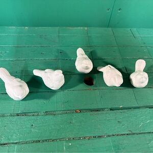 Elegant White Bird Figurines Set